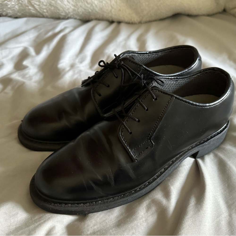 Black shoes, shined